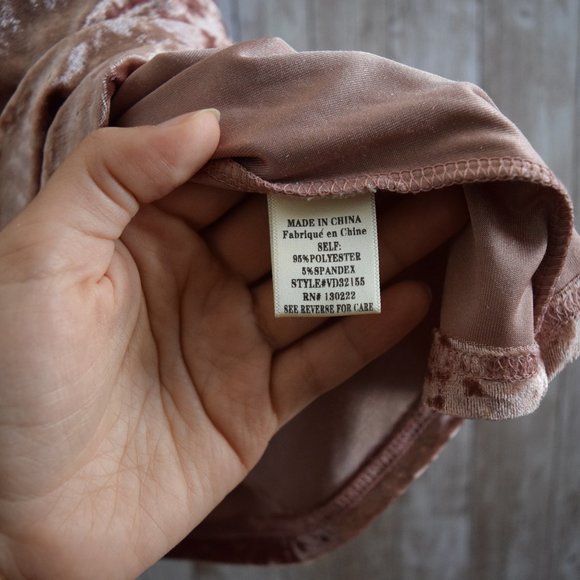 NWT Pink Velvet Slip Dress V Neck A Line - Picture 5 of 6